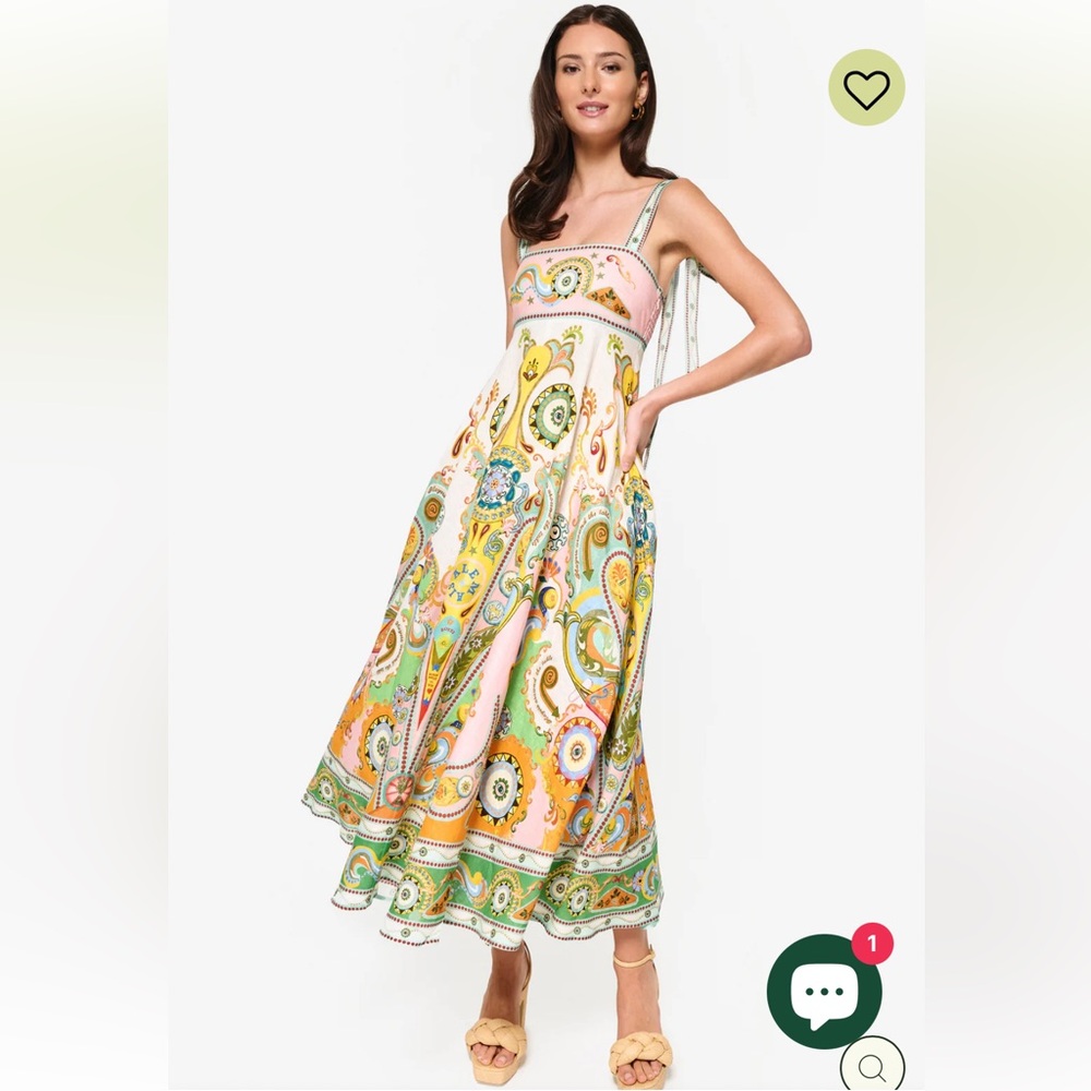 Alemais Pinball Linen Maxi Dress